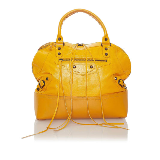 Luxury Balenciaga Motocross Classic Dome Leather Tote Bag (SHG-27999)