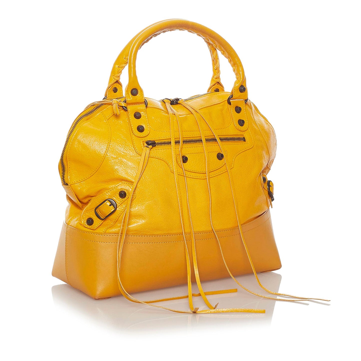 Luxury Balenciaga Motocross Classic Dome Leather Tote Bag (SHG-27999)