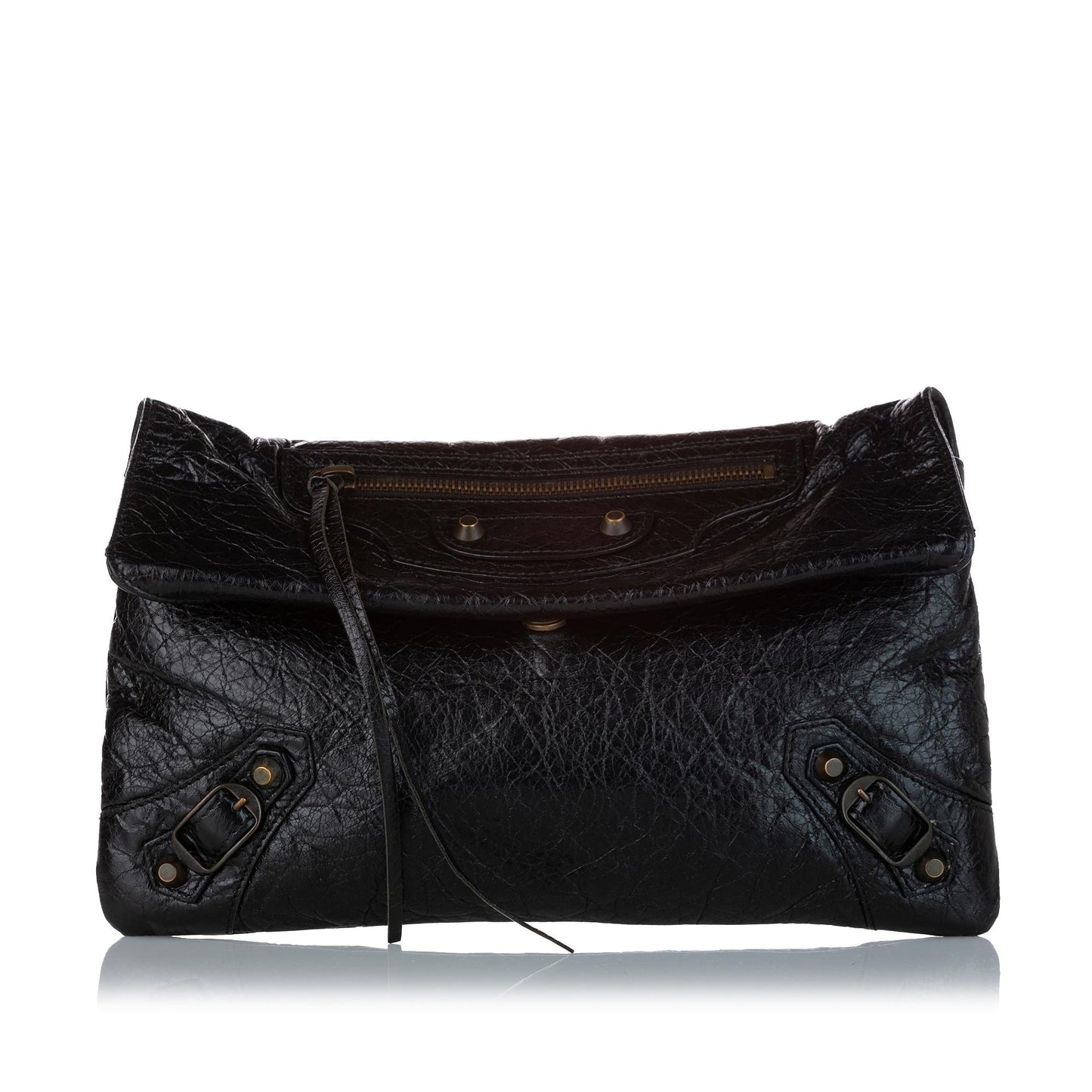 Luxury Balenciaga Motocross Classic Envelope Lambskin Leather Crossbody Bag (SHG-26683)