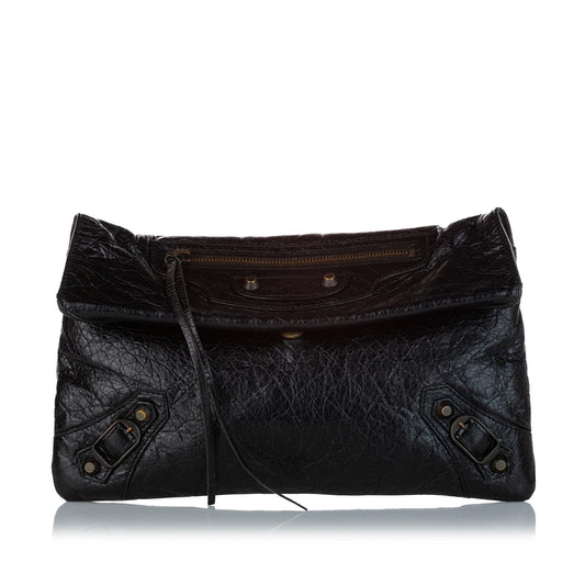 Luxury Balenciaga Motocross Classic Envelope Lambskin Leather Crossbody Bag (SHG-26683)