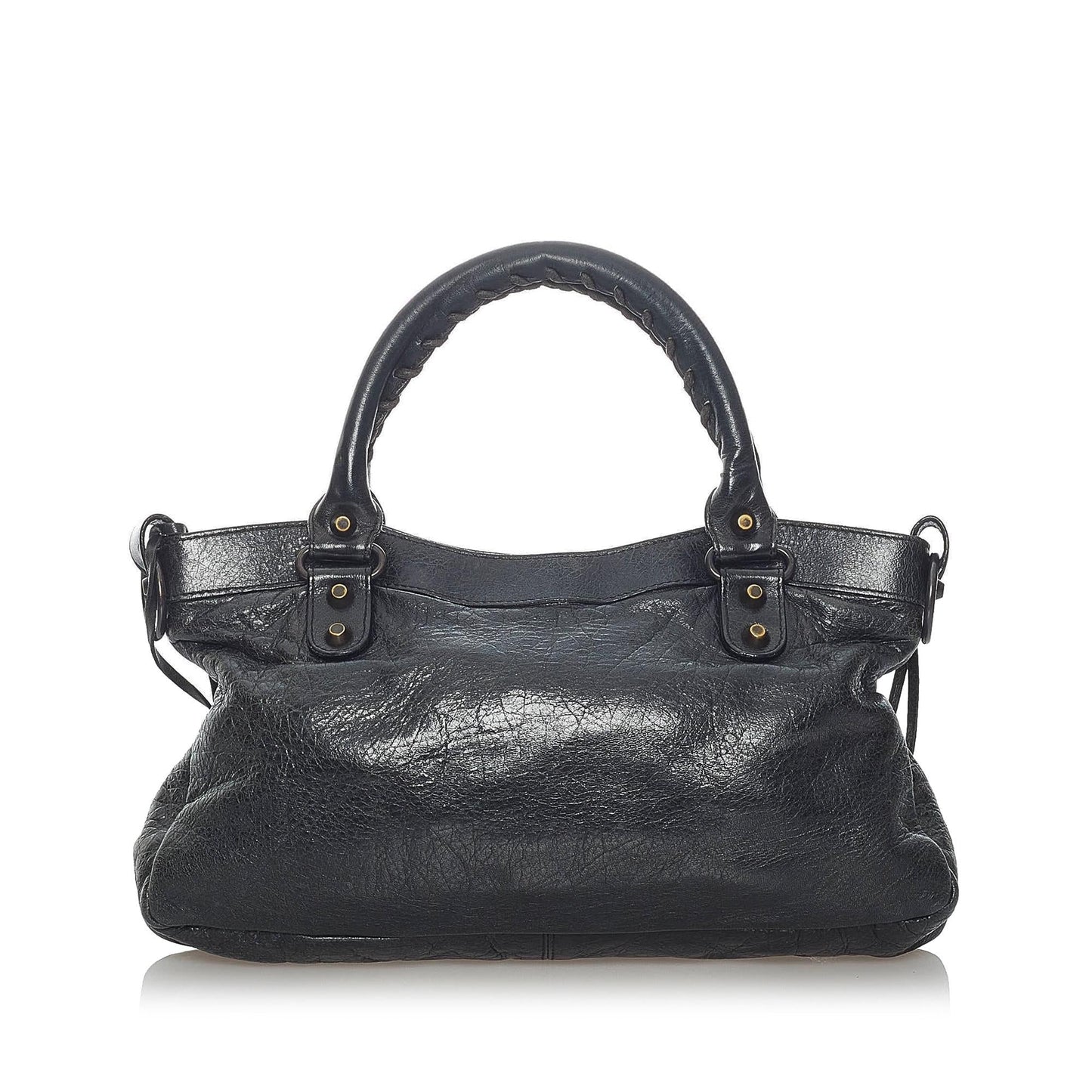 Luxury Balenciaga Motocross Classic First Lambskin Leather Satchel (SHG-32814)