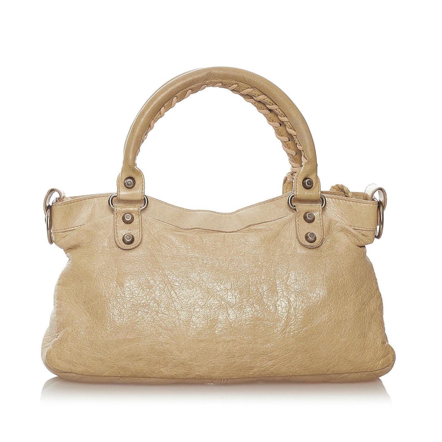 Luxury Balenciaga Motocross Classic First Lambskin Leather Satchel (SHG-34047)
