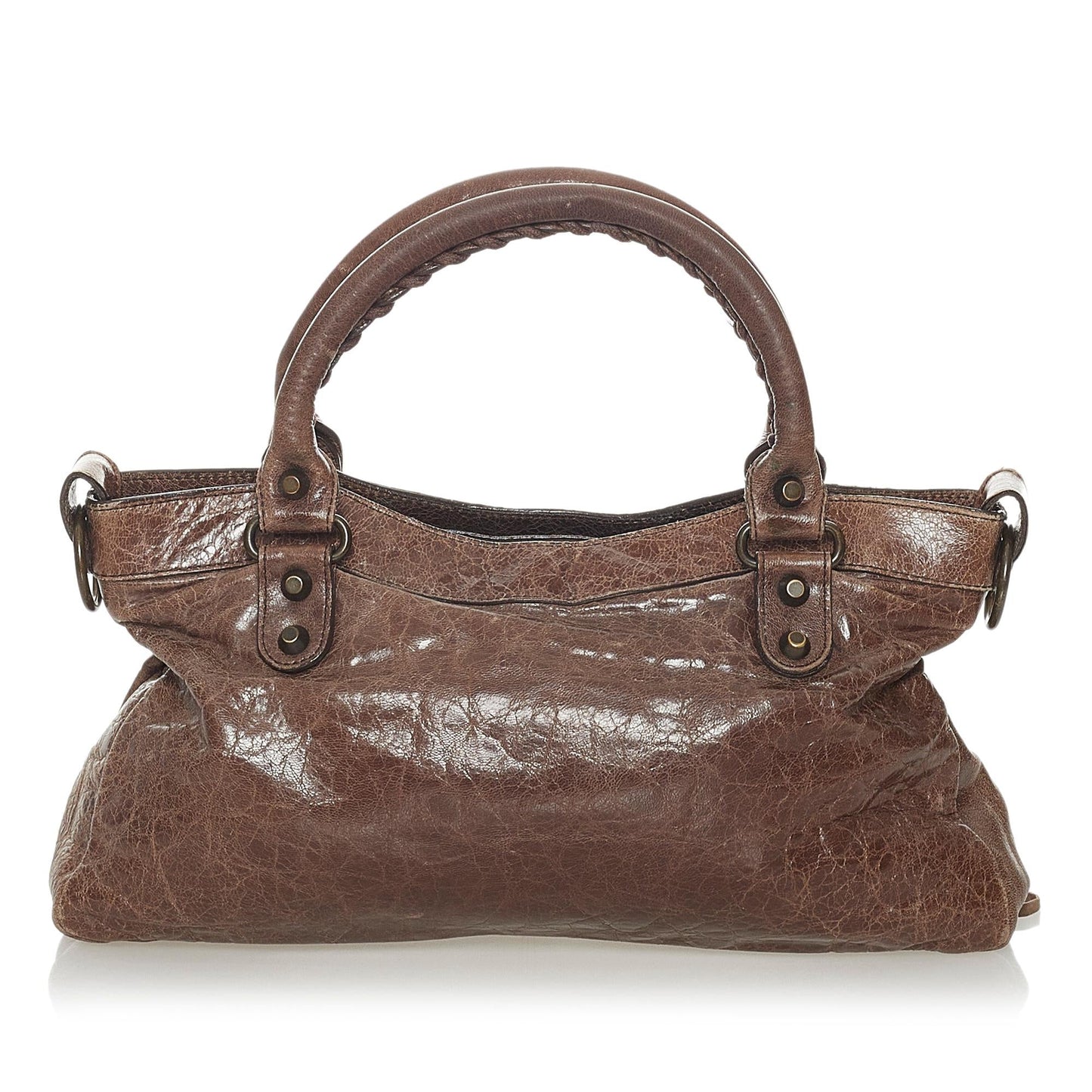 Luxury Balenciaga Motocross Classic First Lambskin Leather Shoulder Bag (SHG-28142)