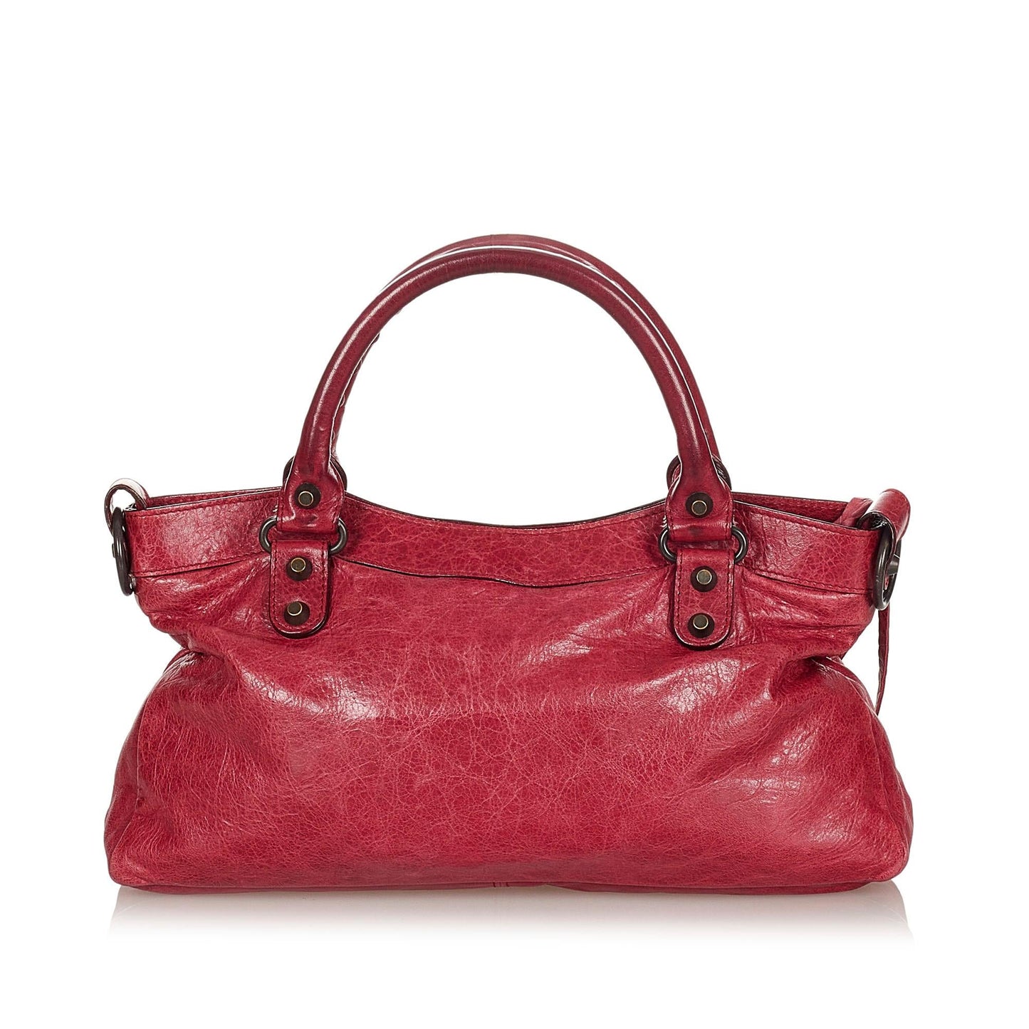 Luxury Balenciaga Motocross Classic First Leather Satchel (SHG-22045)