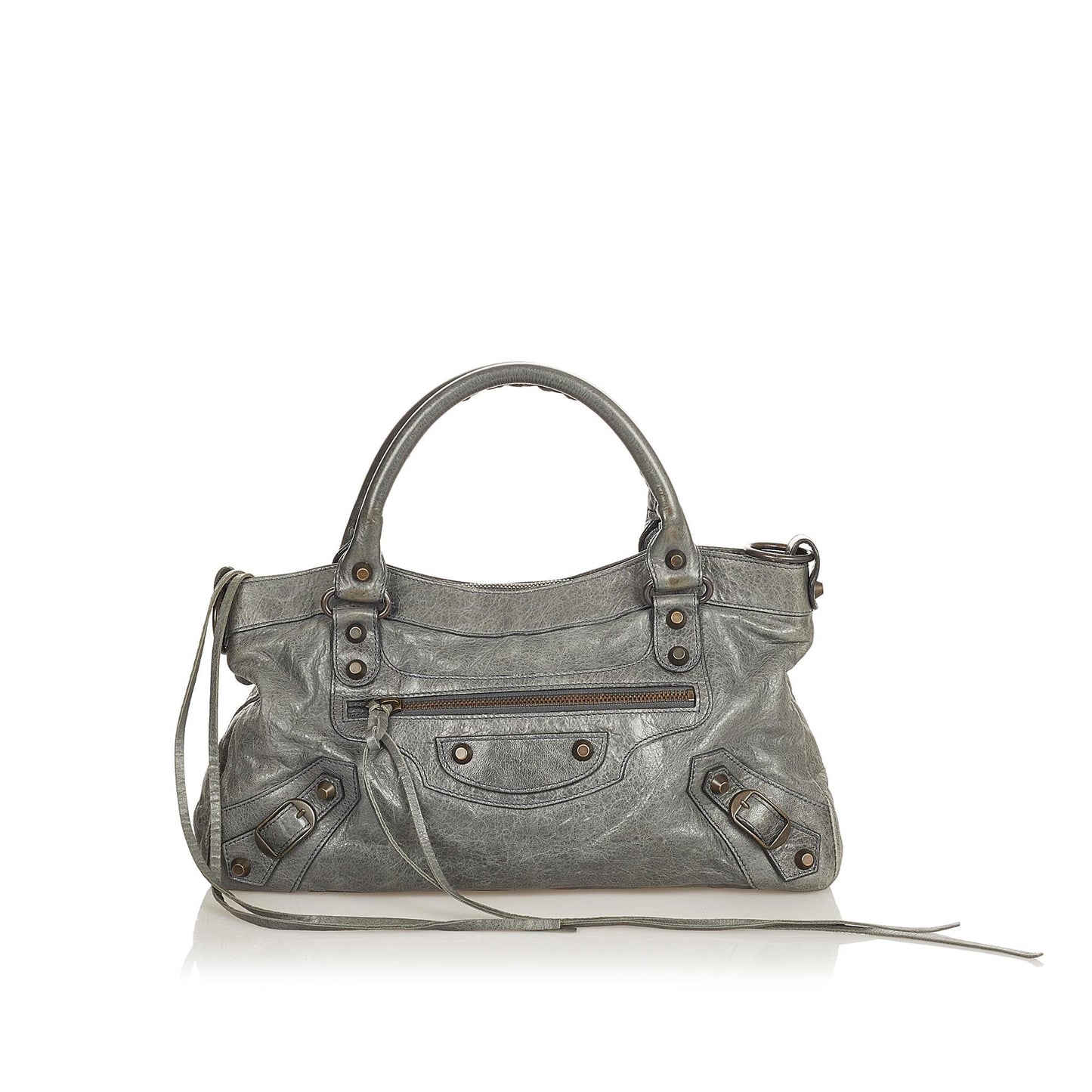 Luxury Balenciaga Motocross Classic First Leather Satchel (SHG-26212)