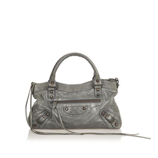 Luxury Balenciaga Motocross Classic First Leather Satchel (SHG-26212)