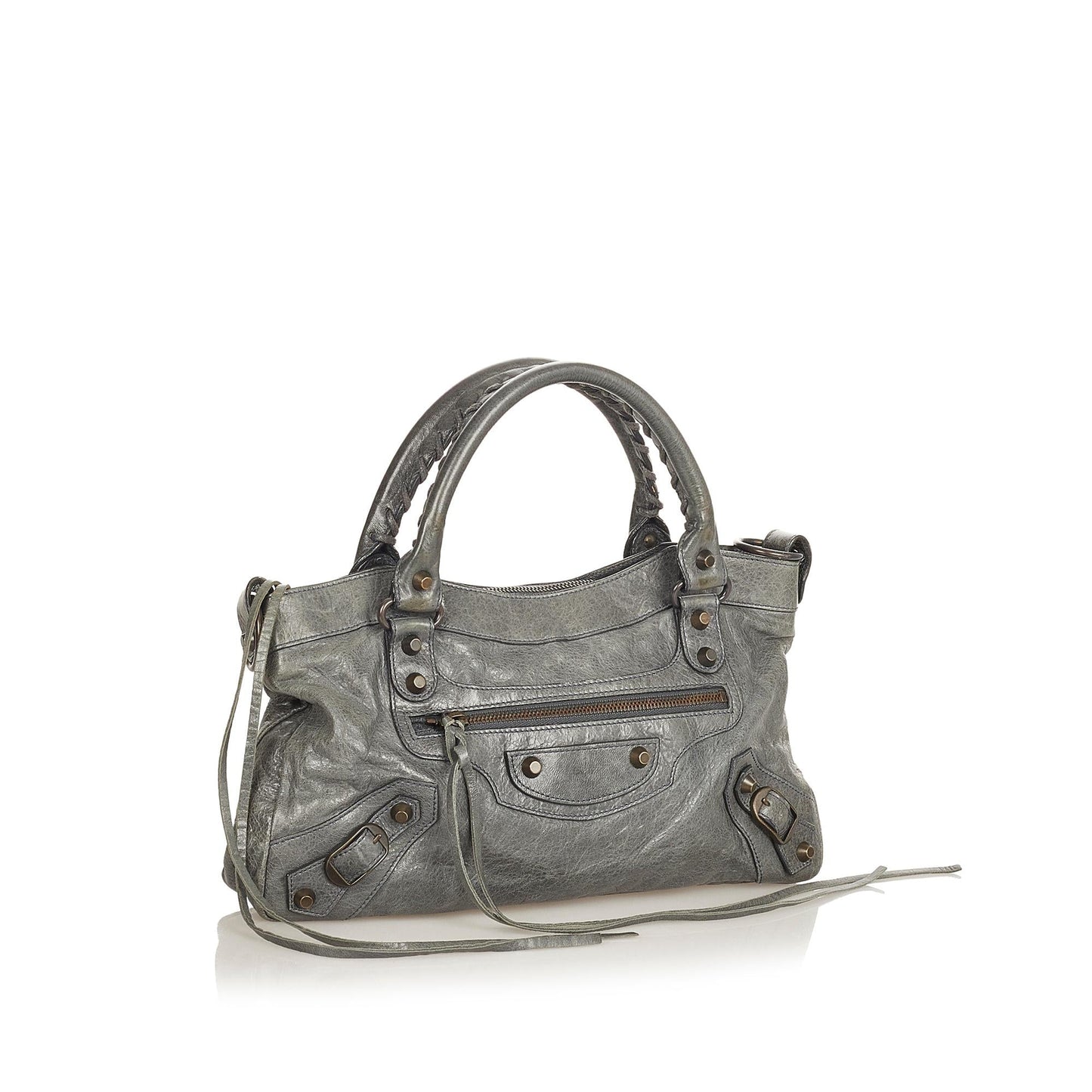Luxury Balenciaga Motocross Classic First Leather Satchel (SHG-26212)