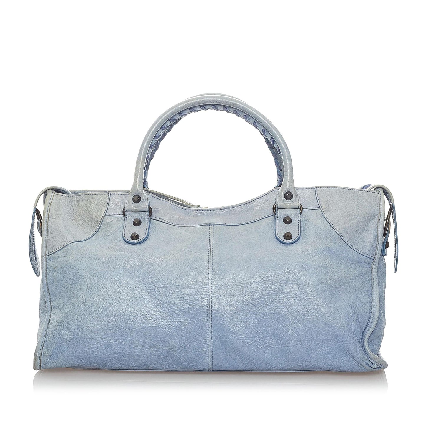 Luxury Balenciaga Motocross Classic Part Time Lambskin Leather Satchel (SHG-30377)