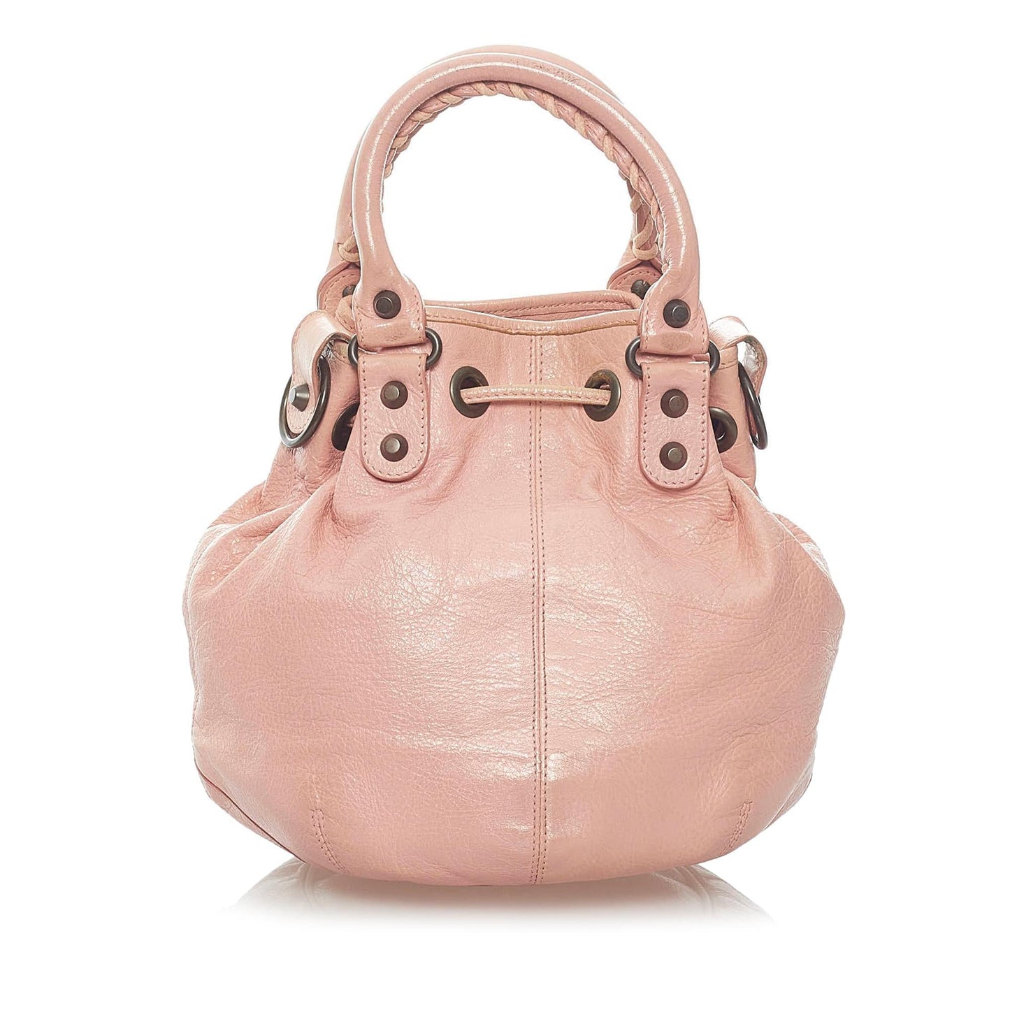 Luxury Balenciaga Motocross Classic Pompon Bucket Bag (SHG-33526)