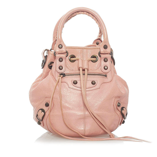 Luxury Balenciaga Motocross Classic Pompon Bucket Bag (SHG-33526)
