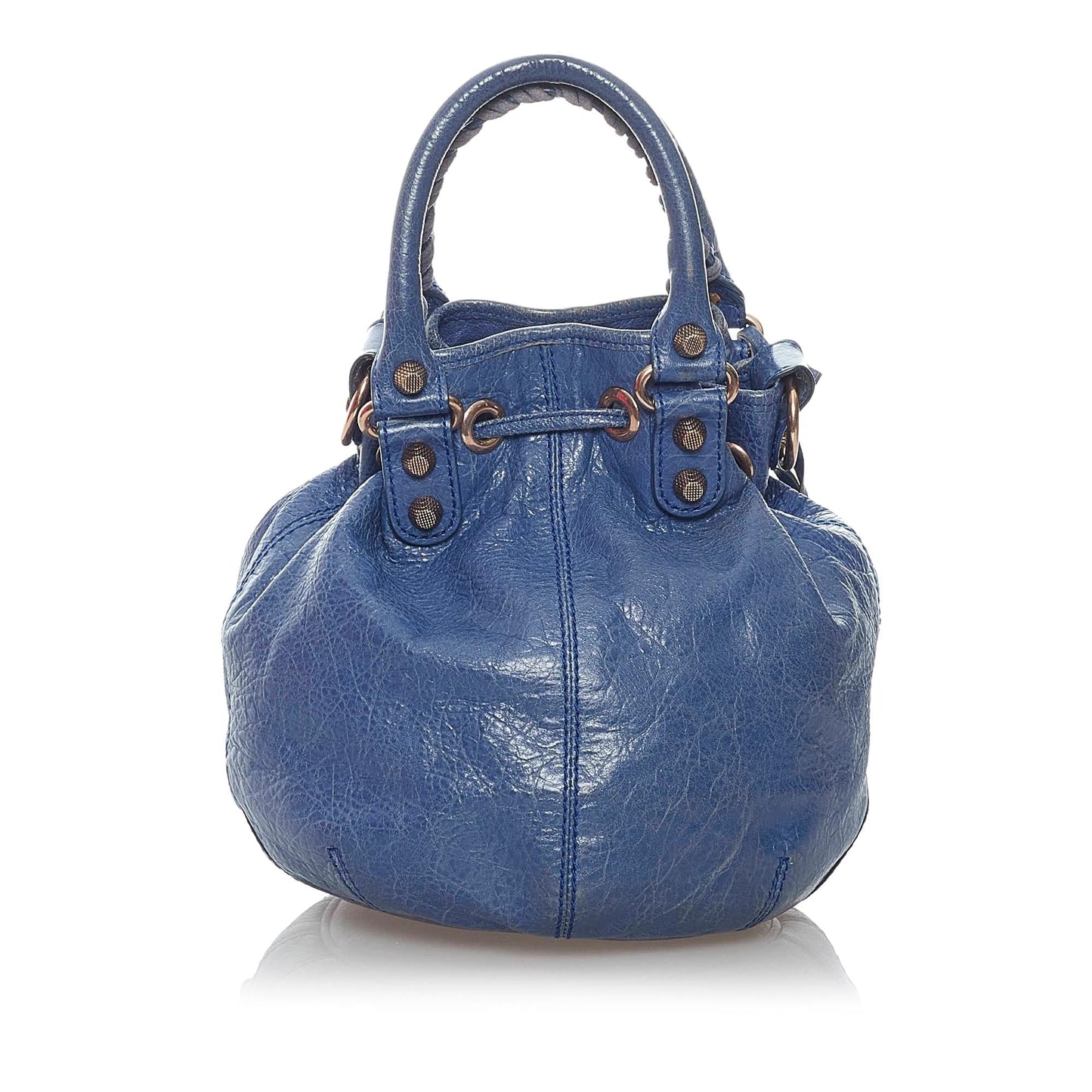 Luxury Balenciaga Motocross Classic Pompon Satchel (SHG-29892)