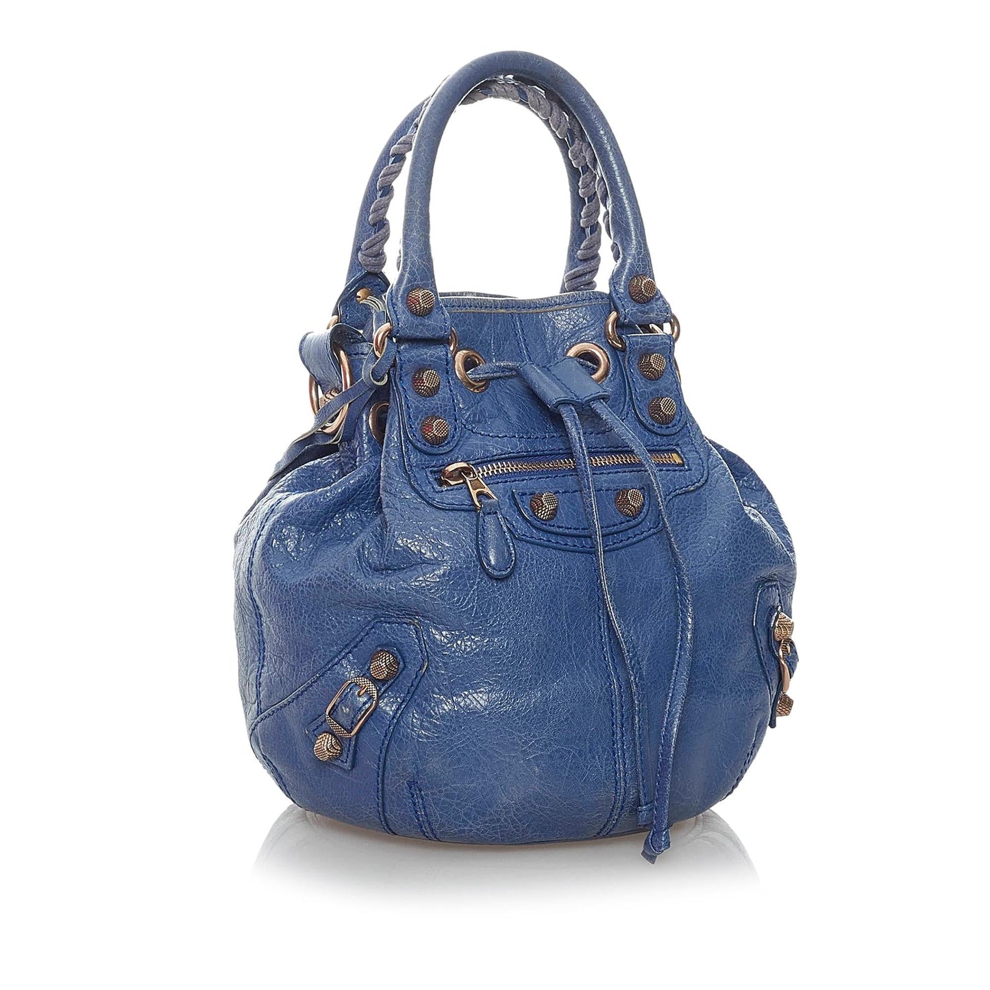 Luxury Balenciaga Motocross Classic Pompon Satchel (SHG-29892)