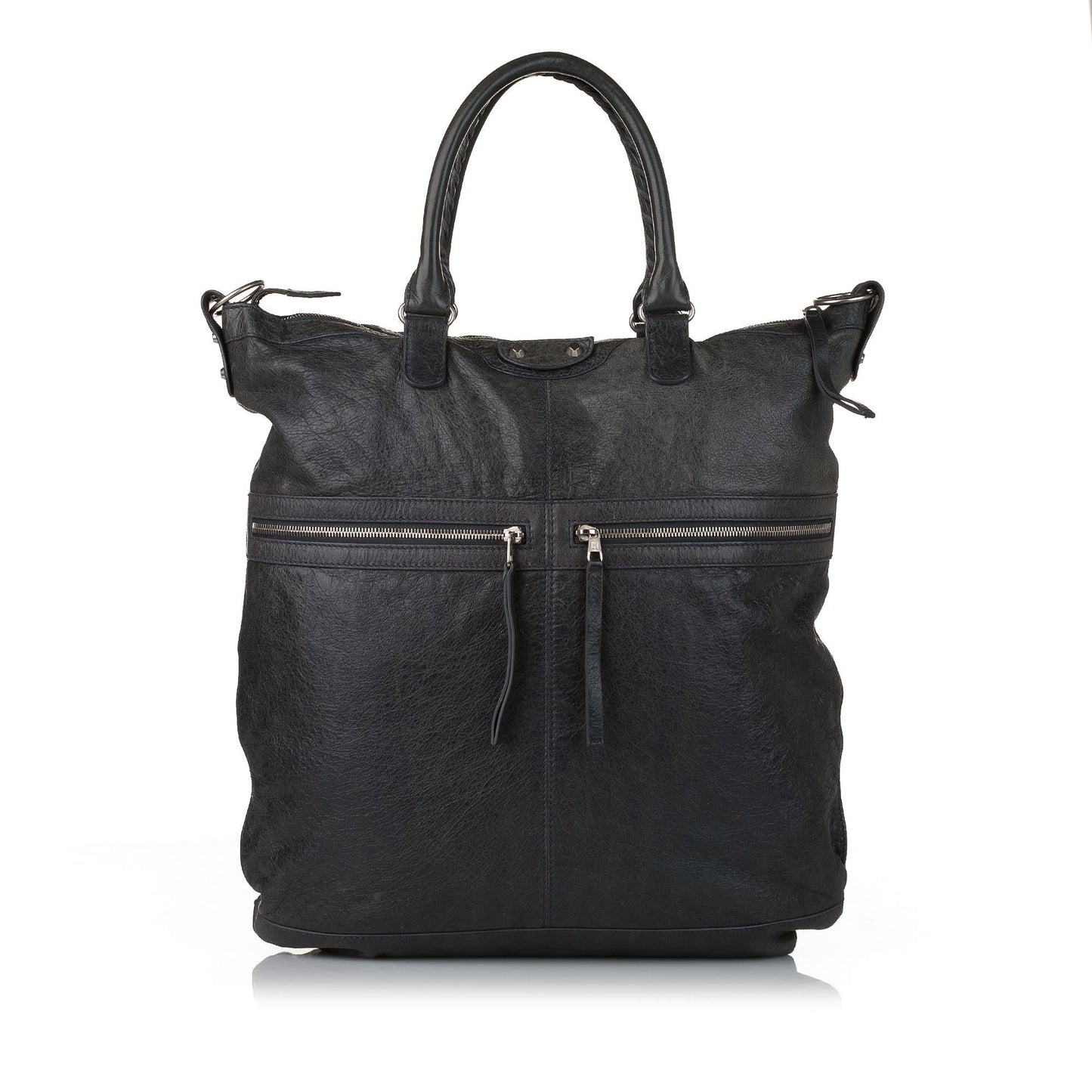Luxury Balenciaga Motocross Classic Square Leather Satchel (SHG-32702)