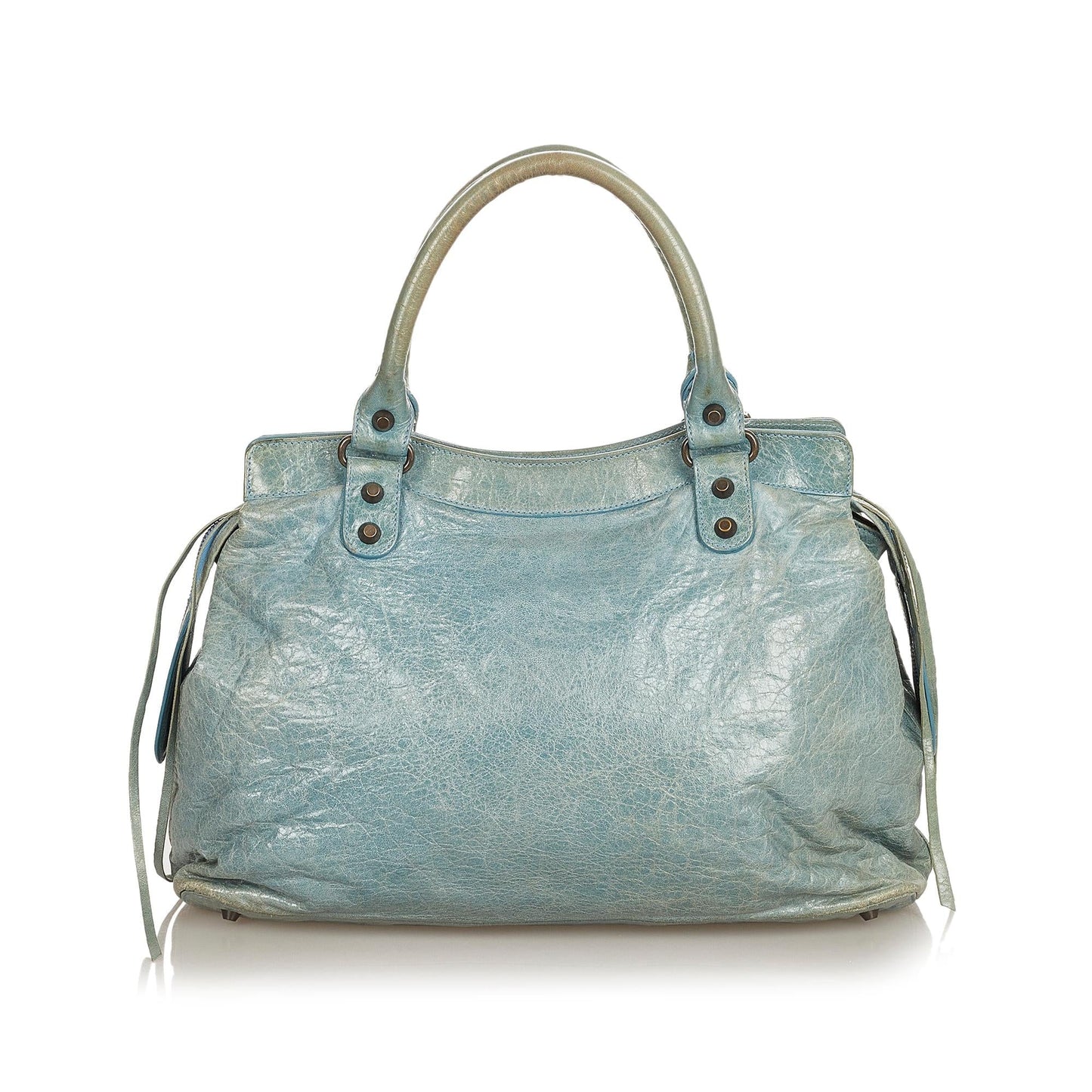 Luxury Balenciaga Motocross Classic Step Leather Handbag (SHG-25897)
