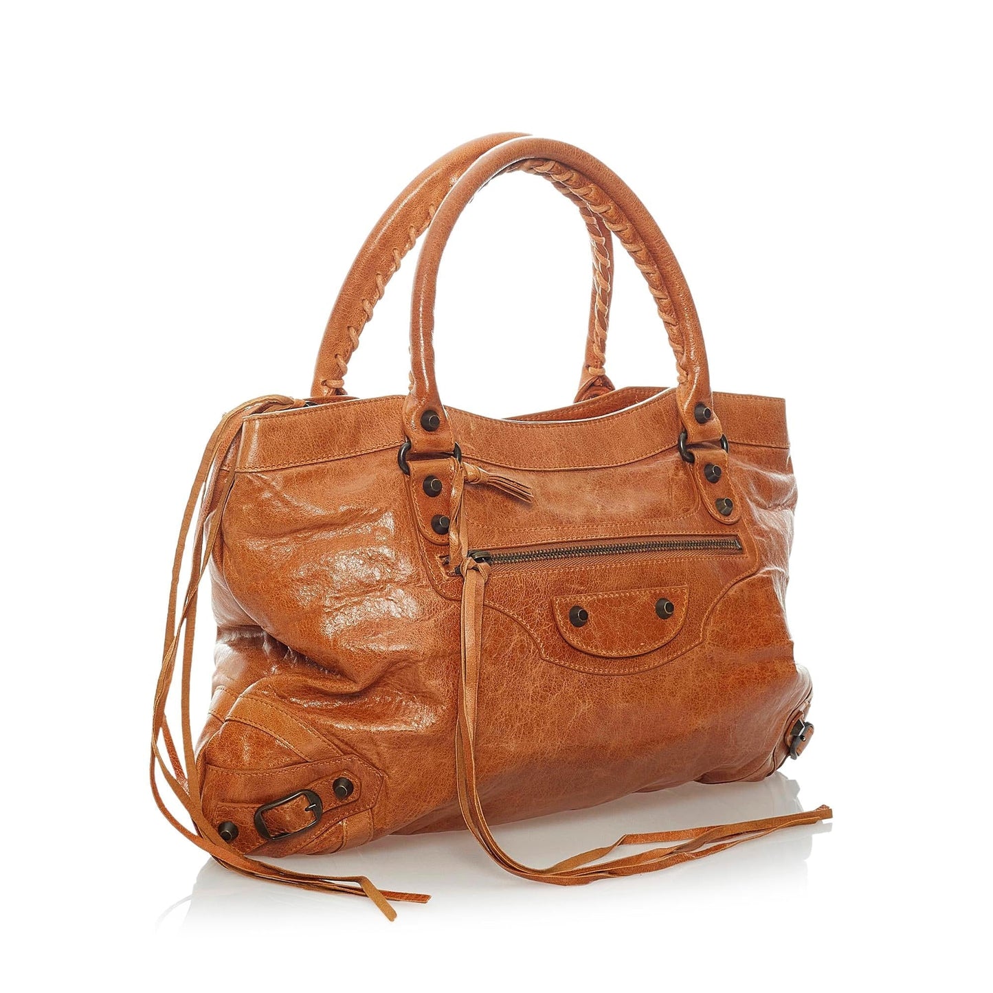 Luxury Balenciaga Motocross Classic Town Leather Handbag (SHG-32771)