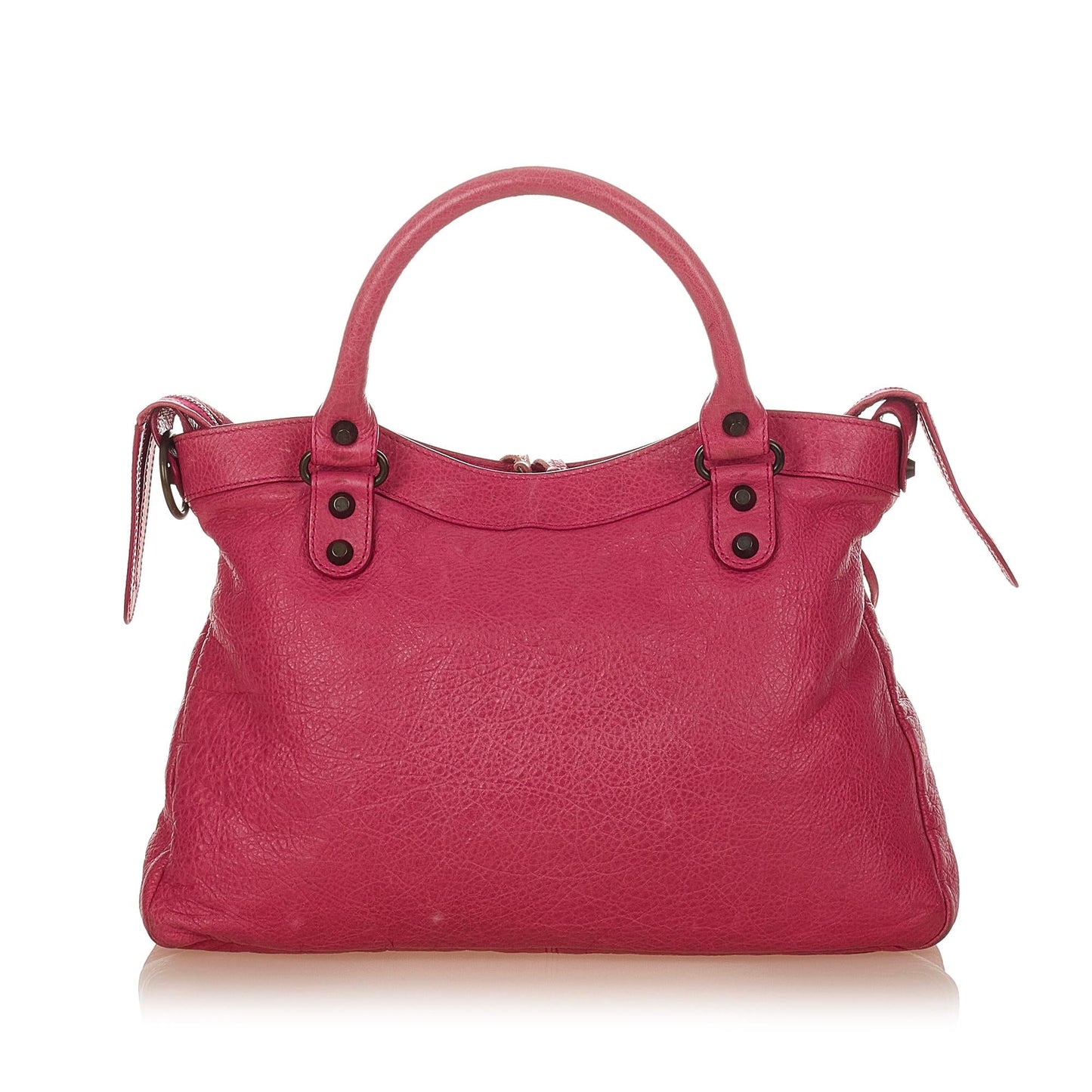 Luxury Balenciaga Motocross Classic Town Leather Satchel (SHG-25930)