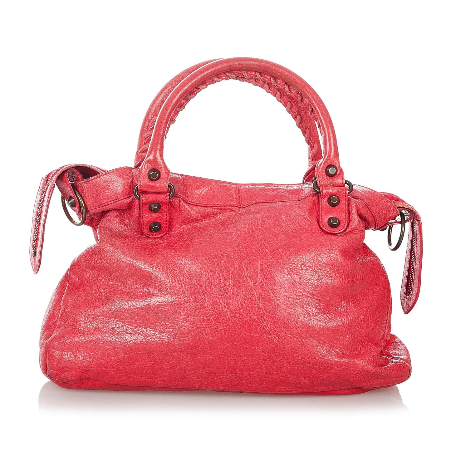 Luxury Balenciaga Motocross Classic Town Leather Satchel (SHG-26839)