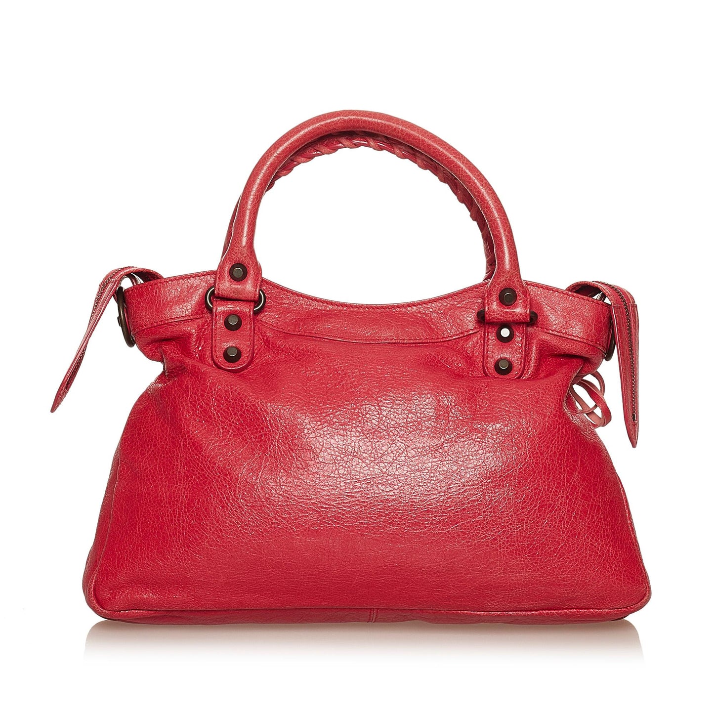 Luxury Balenciaga Motocross Classic Town Leather Satchel (SHG-29401)