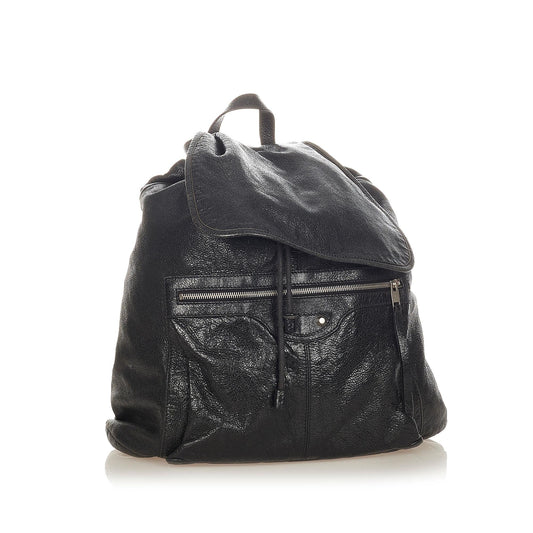 Luxury Balenciaga Motocross Classic Traveler S Leather Backpack (SHG-26426)
