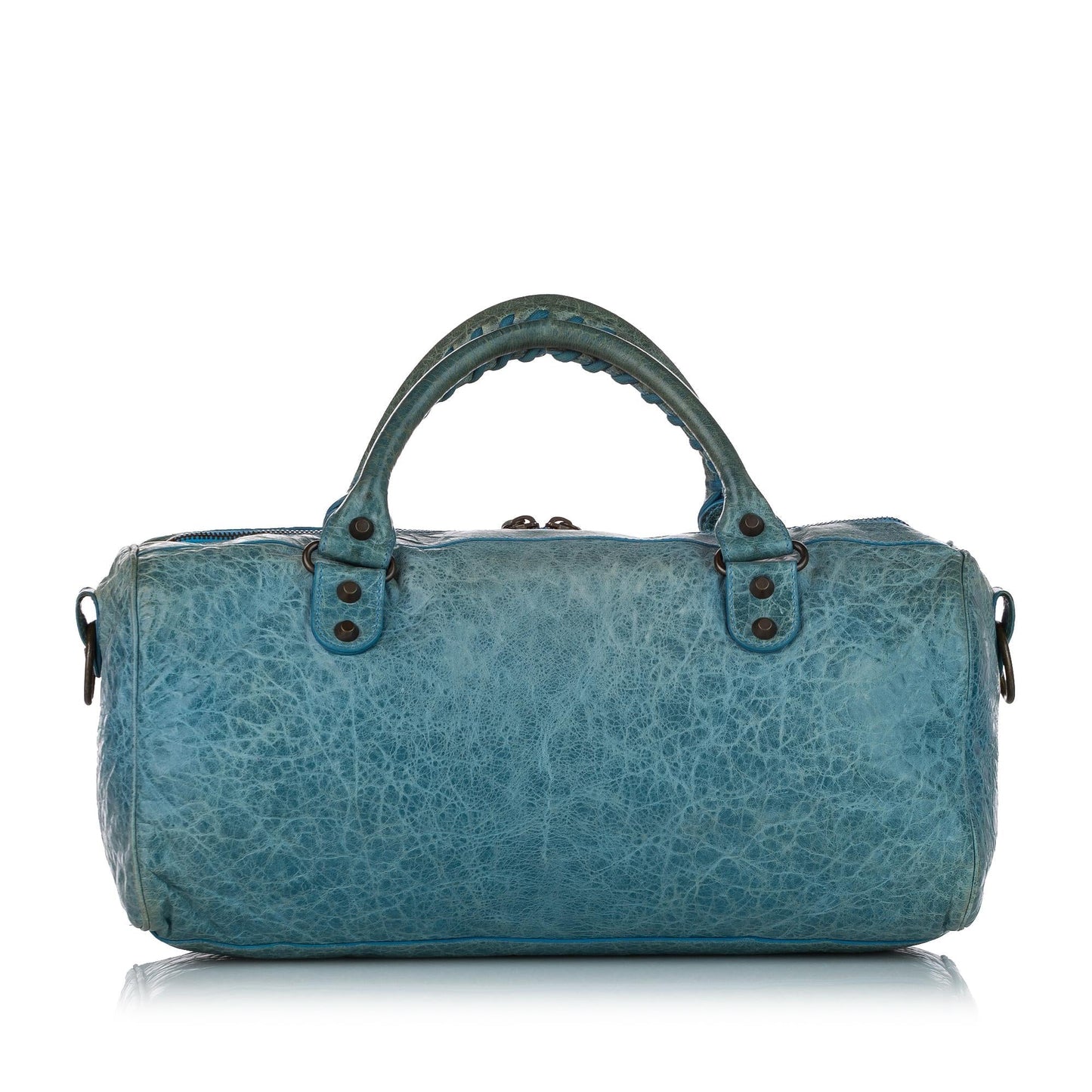 Luxury Balenciaga Motocross Classic Twiggy Leather Satchel (SHG-25999)