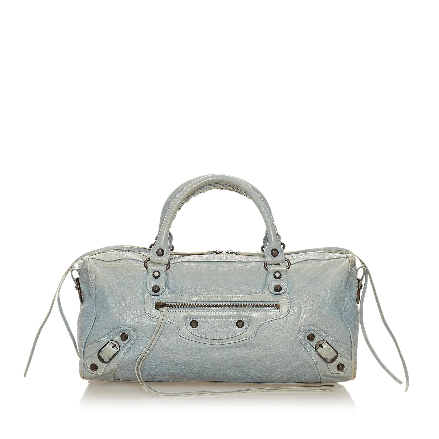 Luxury Balenciaga Motocross Classic Twiggy Leather Satchel (SHG-27490)