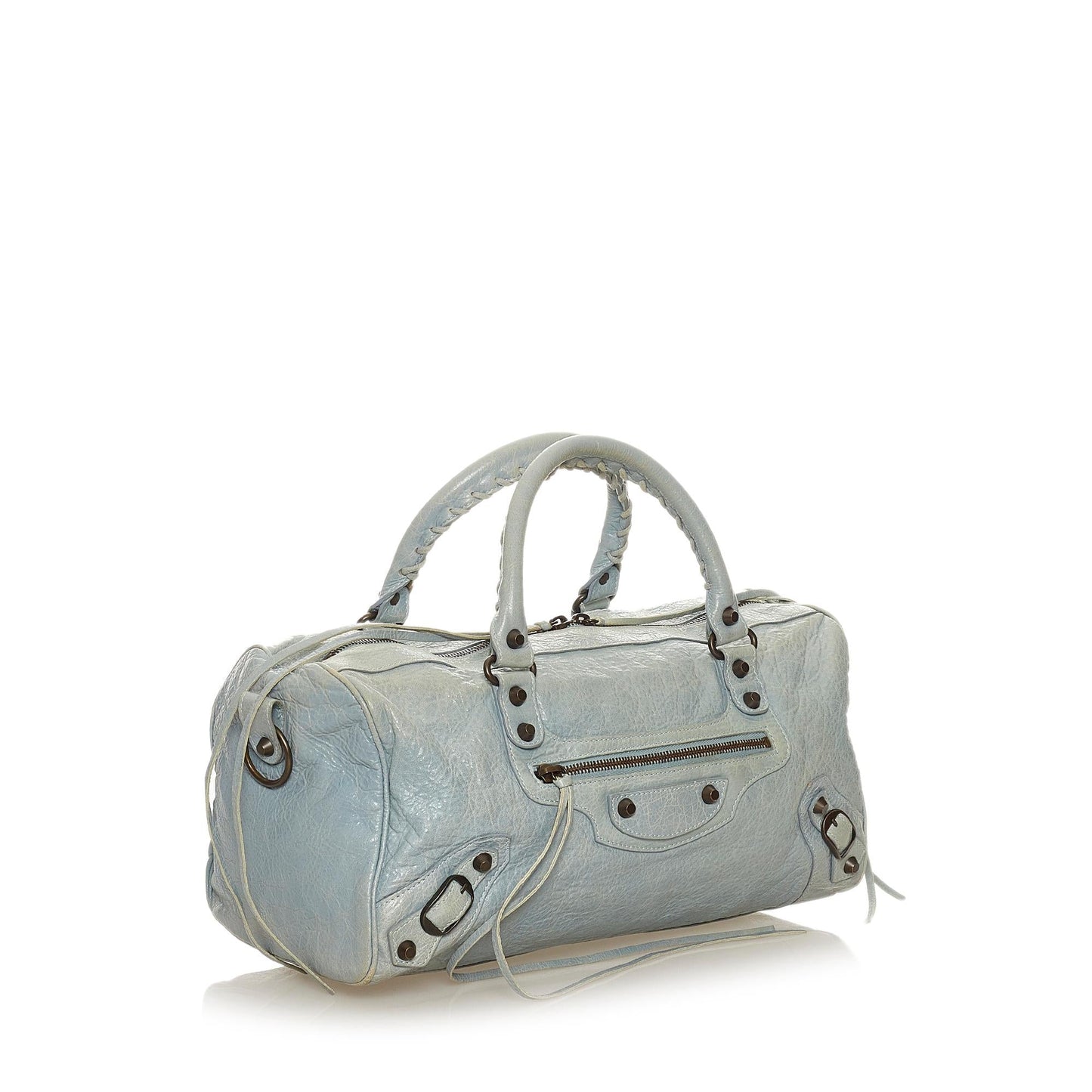 Luxury Balenciaga Motocross Classic Twiggy Leather Satchel (SHG-27490)