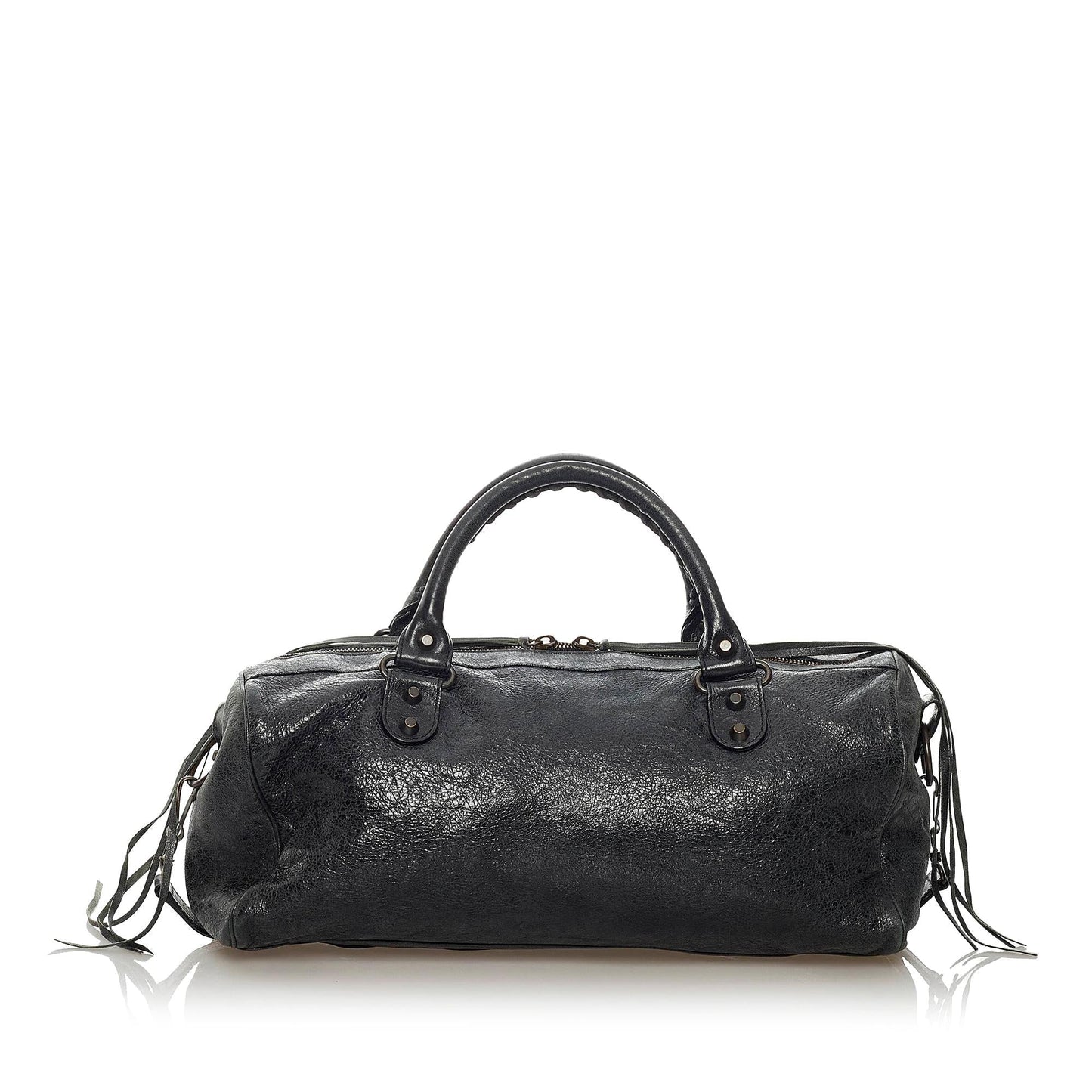 Luxury Balenciaga Motocross Classic Twiggy Leather Satchel (SHG-29211)