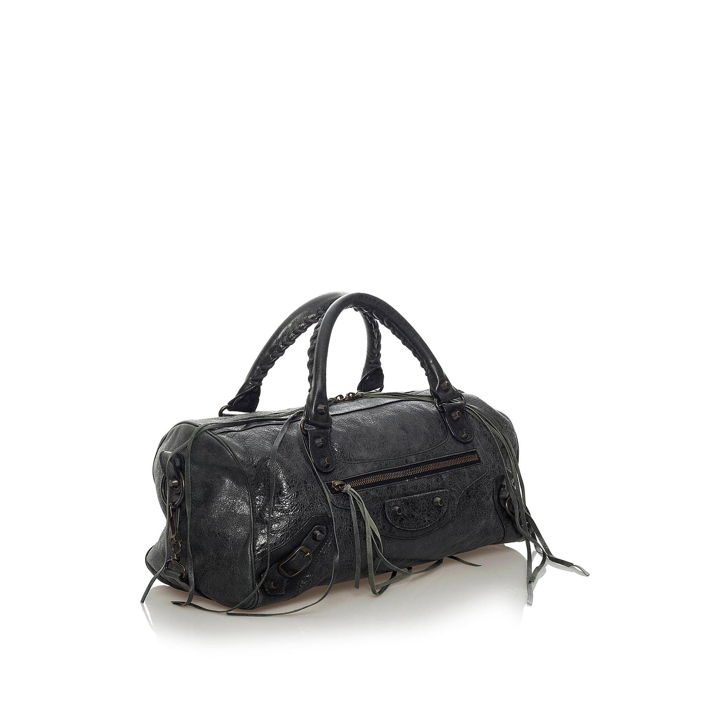 Luxury Balenciaga Motocross Classic Twiggy Leather Satchel (SHG-29211)