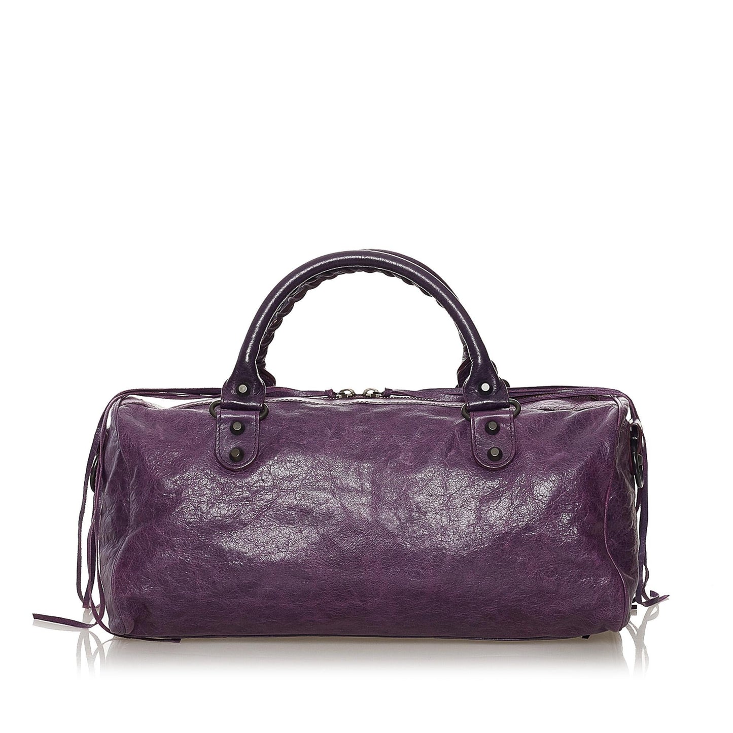 Luxury Balenciaga Motocross Classic Twiggy Leather Satchel (SHG-32992)