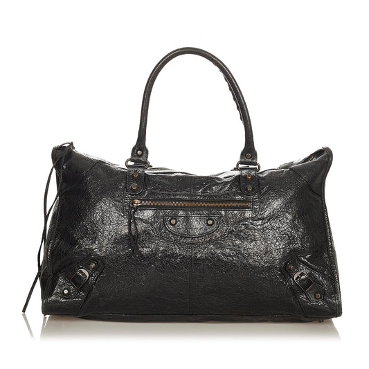 Luxury Balenciaga Motocross Classic Work Lambskin Leather Handbag (SHG-26627)
