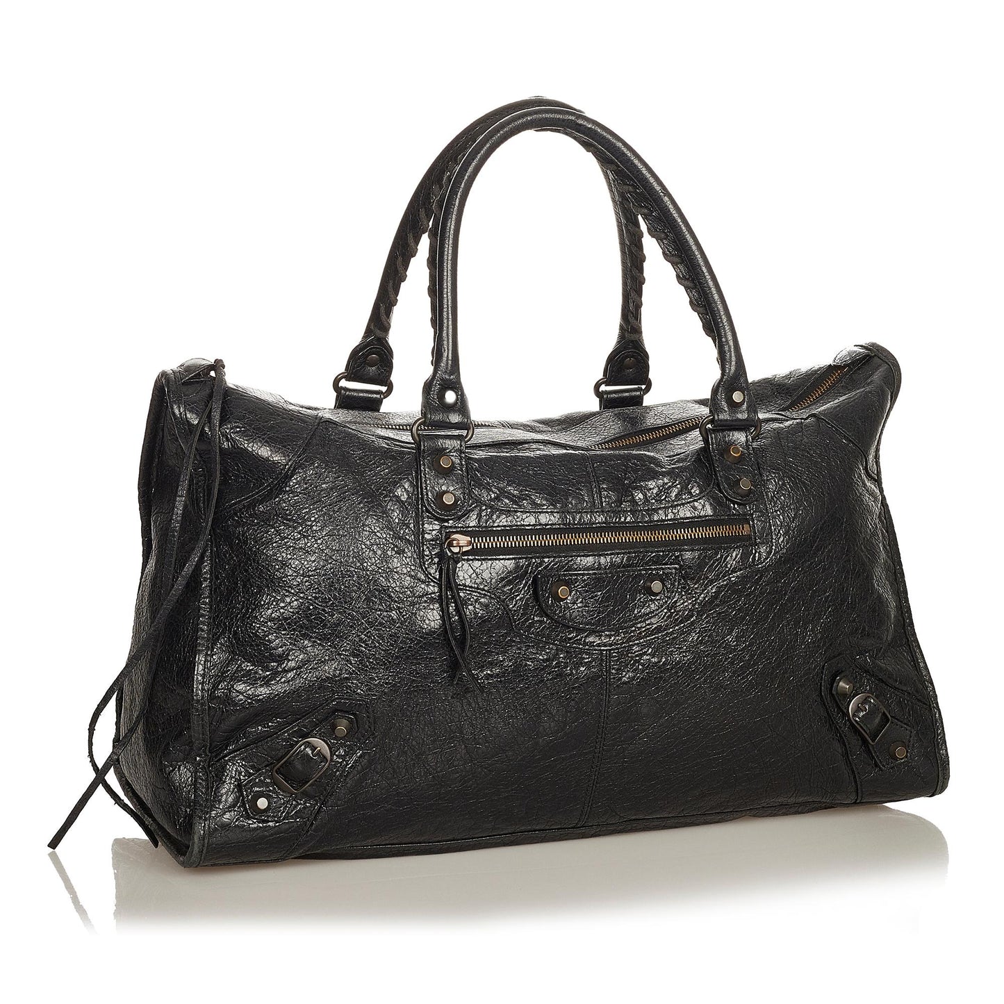 Luxury Balenciaga Motocross Classic Work Lambskin Leather Handbag (SHG-26627)