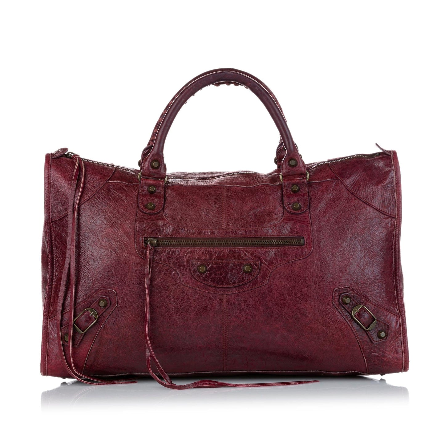 Luxury Balenciaga Motocross Classic Work Lambskin Leather Handbag (SHG-28262)