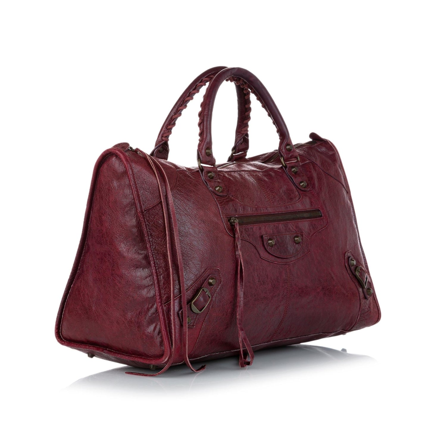 Luxury Balenciaga Motocross Classic Work Lambskin Leather Handbag (SHG-28262)