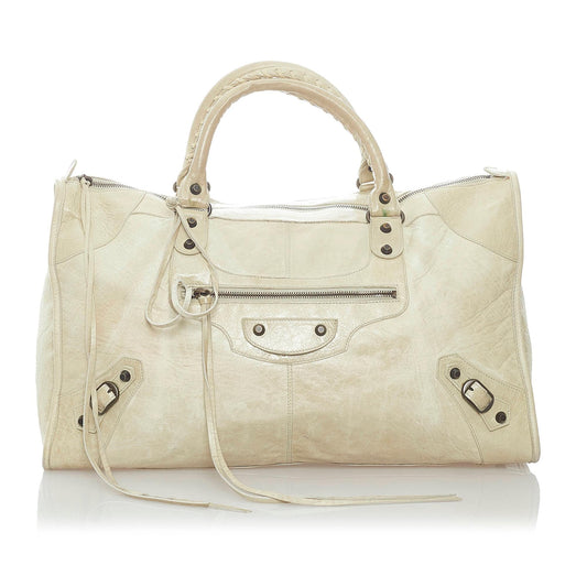 Luxury Balenciaga Motocross Classic Work Lambskin Leather Handbag (SHG-31878)