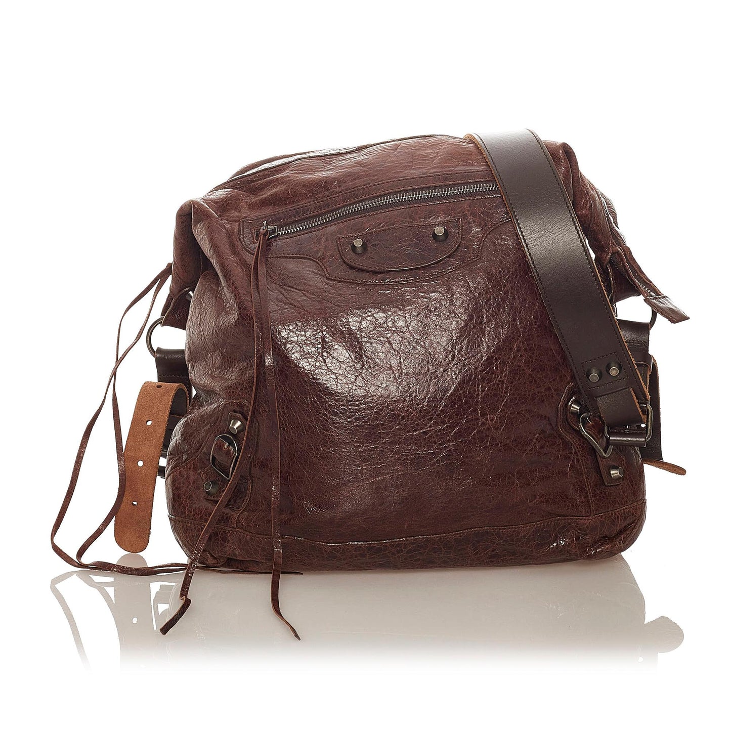 Luxury Balenciaga Motocross Day Leather Messenger Bag (SHG-28141)