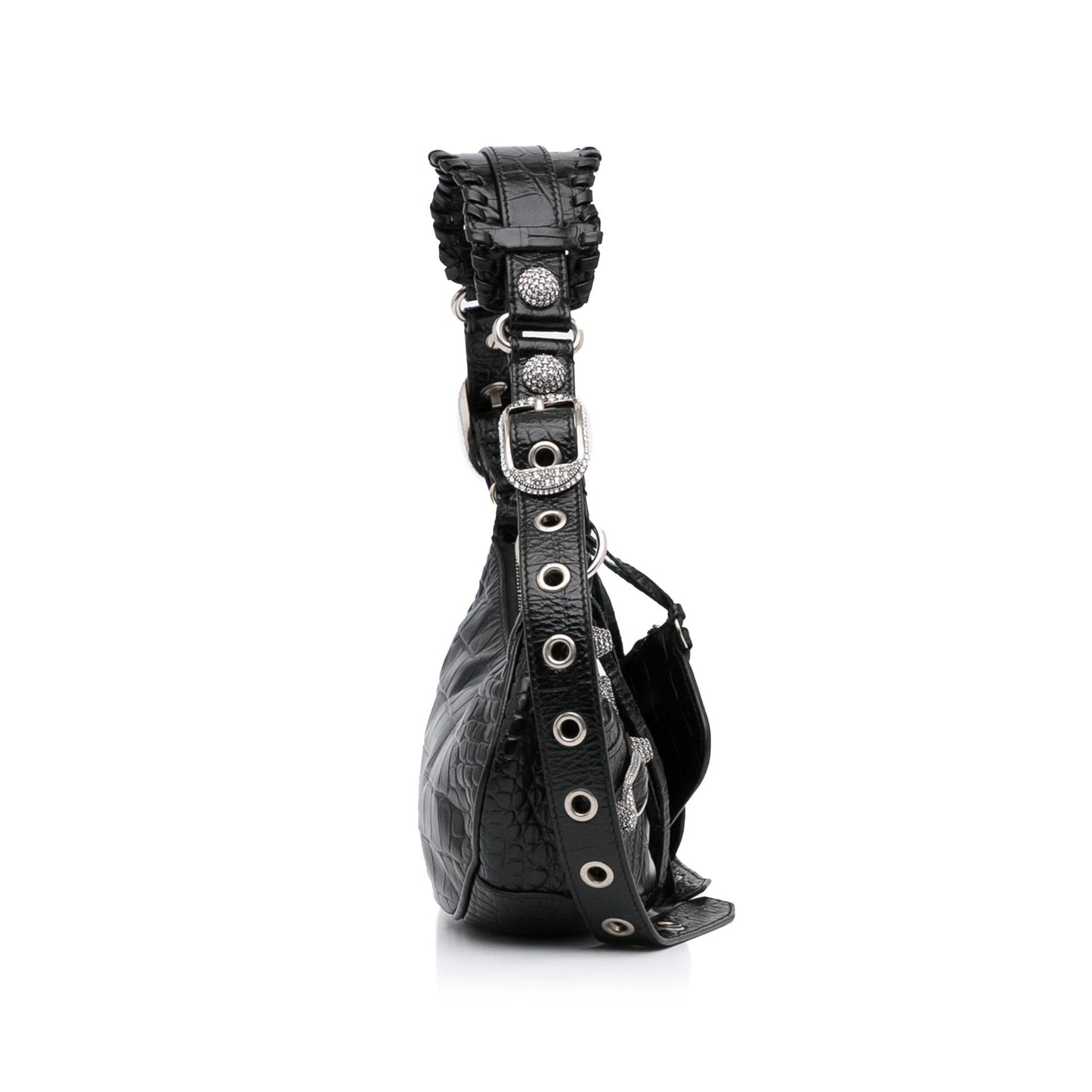 Luxury Balenciaga Motocross Embossed Le Cagole with Rhinestones XS (SHG-eejRhq)