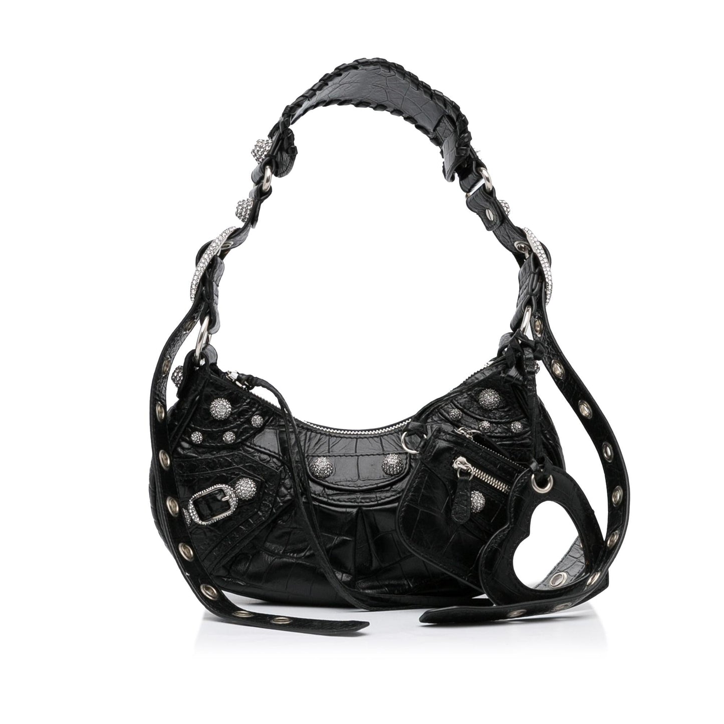 Luxury Balenciaga Motocross Embossed Le Cagole with Rhinestones XS (SHG-eejRhq)