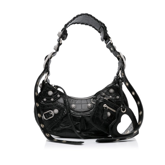 Luxury Balenciaga Motocross Embossed Le Cagole with Rhinestones XS (SHG-eejRhq)