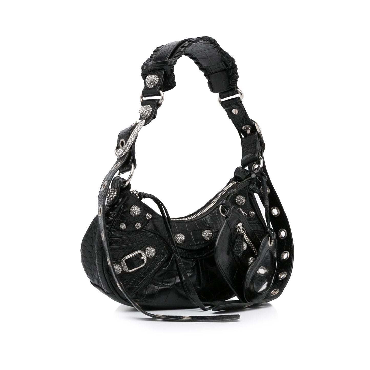 Luxury Balenciaga Motocross Embossed Le Cagole with Rhinestones XS (SHG-eejRhq)