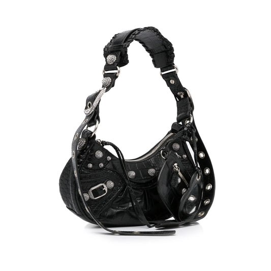 Luxury Balenciaga Motocross Embossed Le Cagole with Rhinestones XS (SHG-eejRhq)