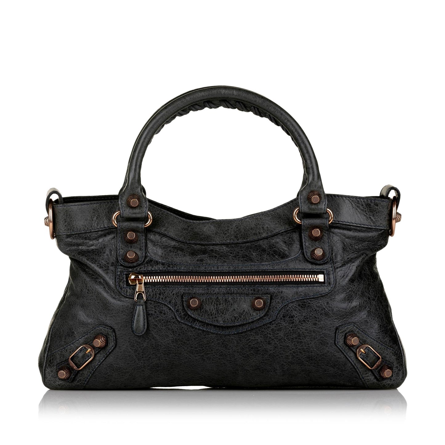 Luxury Balenciaga Motocross First Giant 12 Leather Satchel (SHG-33154)