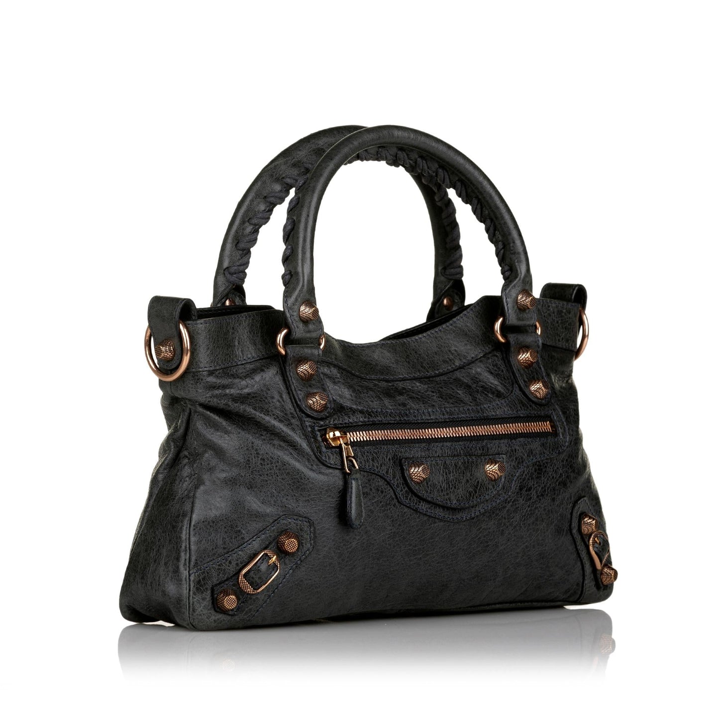 Luxury Balenciaga Motocross First Giant 12 Leather Satchel (SHG-33154)