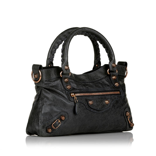 Luxury Balenciaga Motocross First Giant 12 Leather Satchel (SHG-33154)