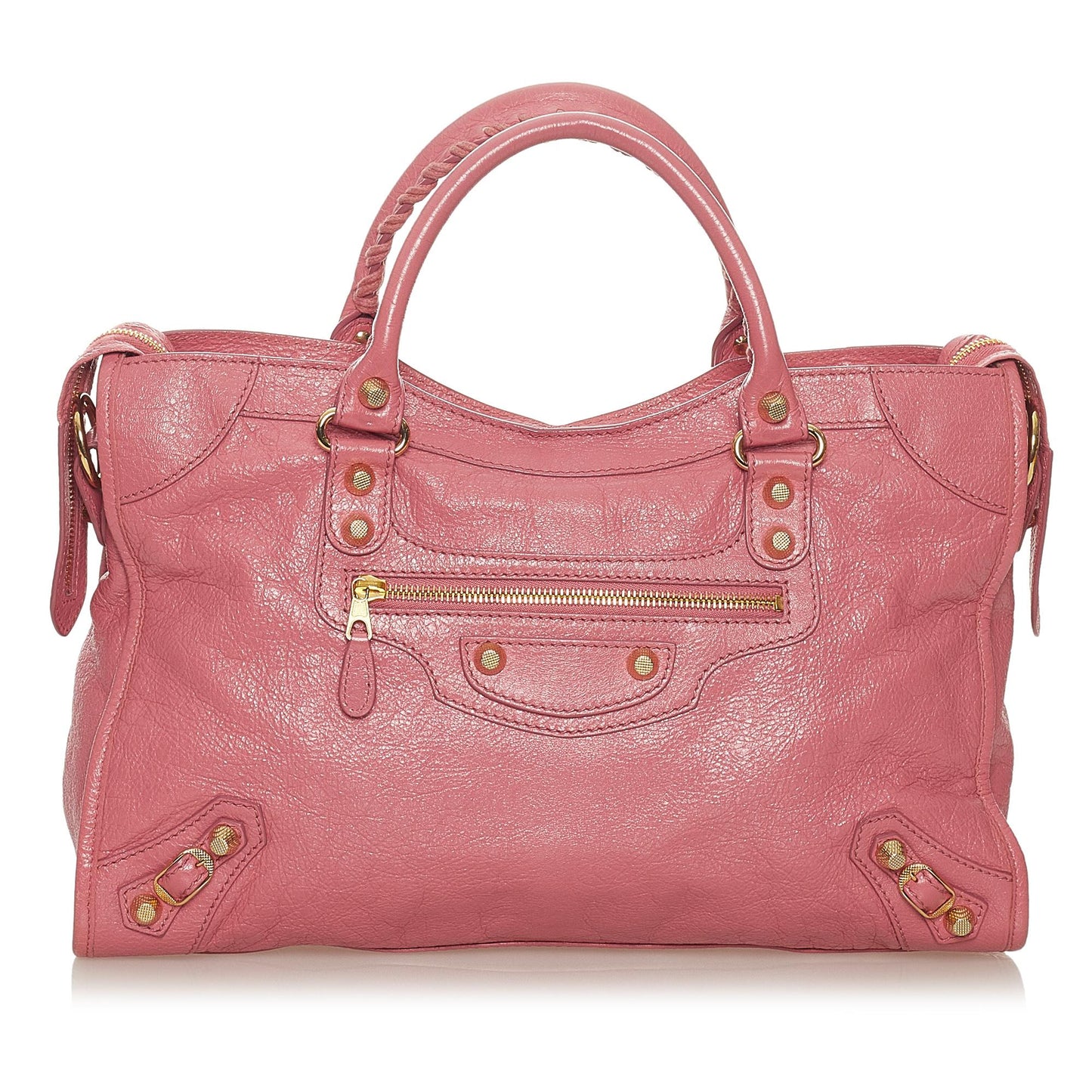 Luxury Balenciaga Motocross Giant 12 City Lambskin Leather Satchel (SHG-27444)