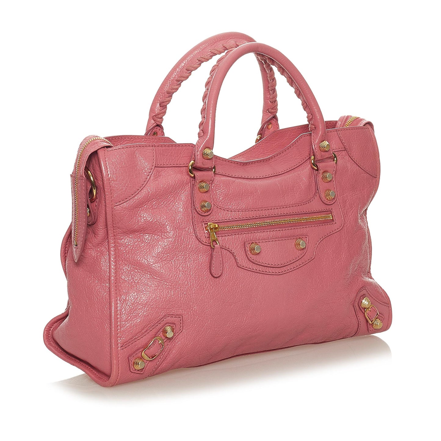 Luxury Balenciaga Motocross Giant 12 City Lambskin Leather Satchel (SHG-27444)