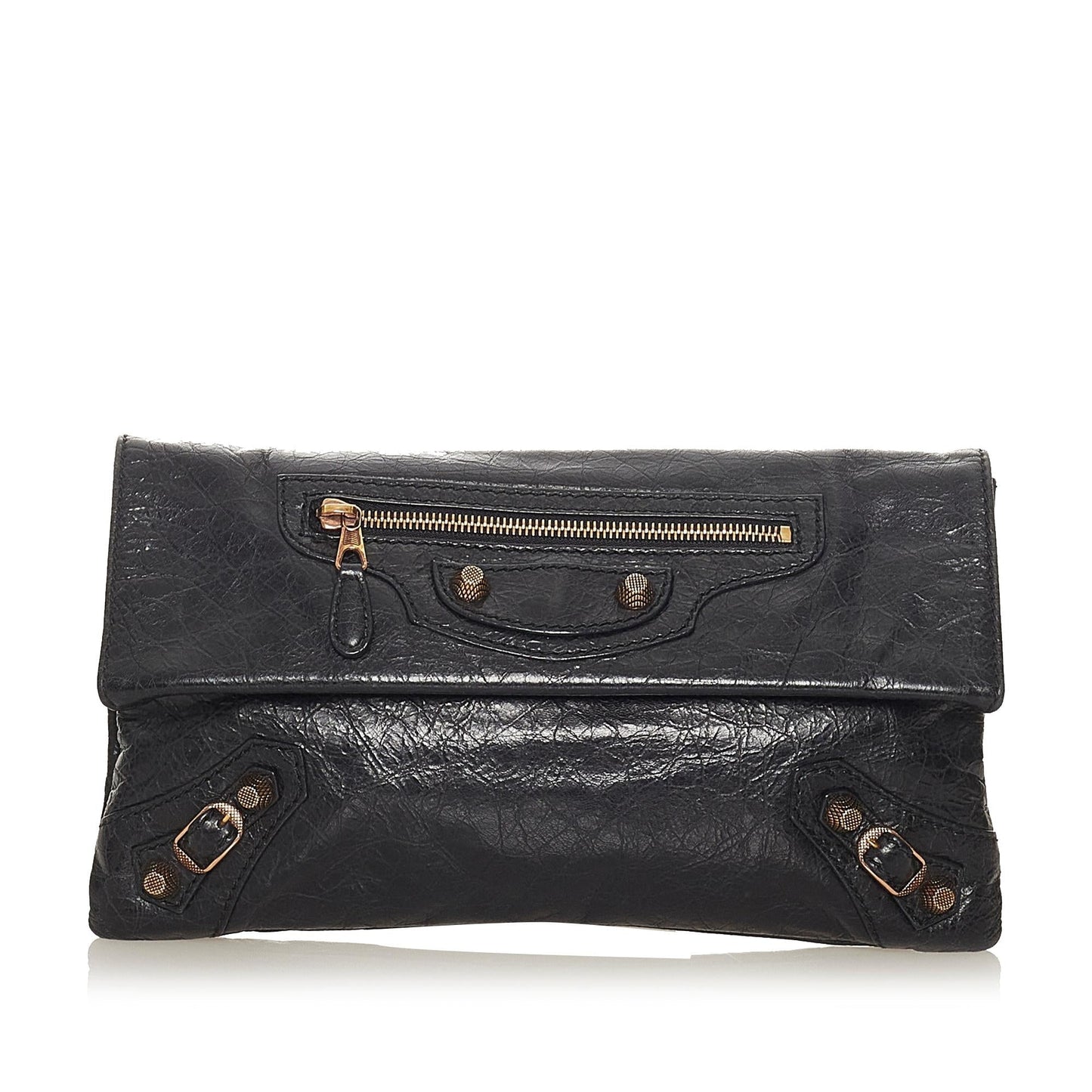 Luxury Balenciaga Motocross Giant 12 Envelope Leather Clutch Bag (SHG-27654)