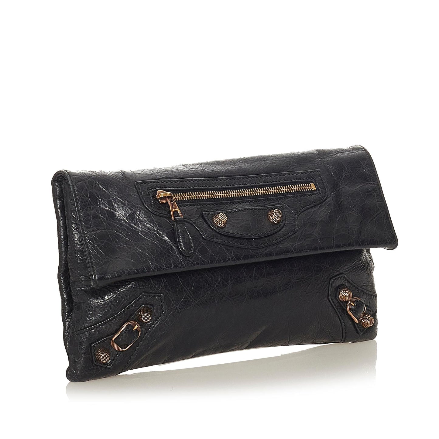Luxury Balenciaga Motocross Giant 12 Envelope Leather Clutch Bag (SHG-27654)