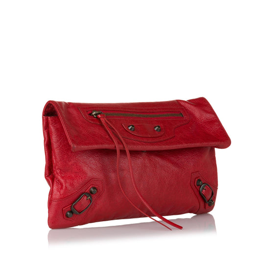 Luxury Balenciaga Motocross Giant 12 Envelope Leather Clutch Bag (SHG-31299)