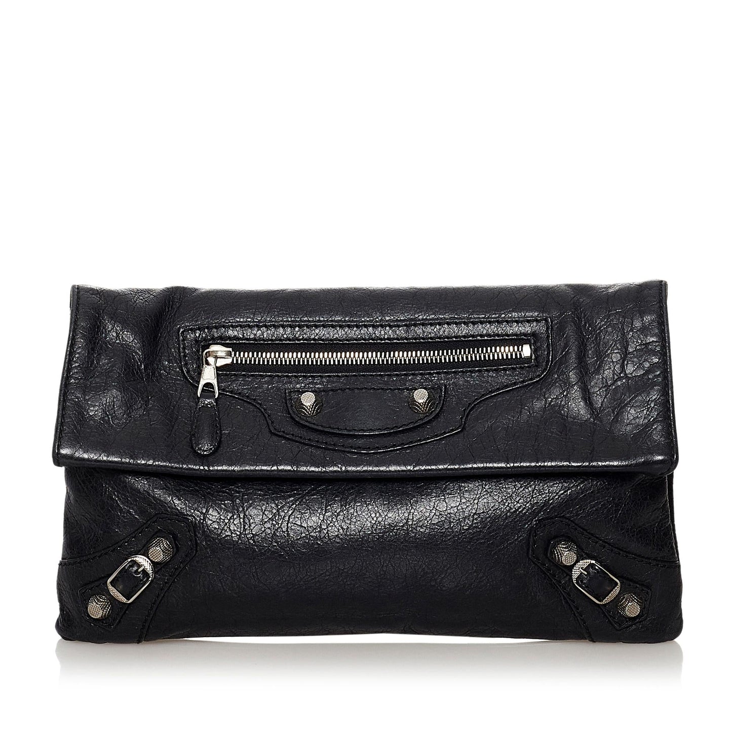 Luxury Balenciaga Motocross Giant 12 Envelope Leather Clutch Bag (SHG-32526)
