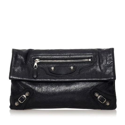 Luxury Balenciaga Motocross Giant 12 Envelope Leather Clutch Bag (SHG-32526)